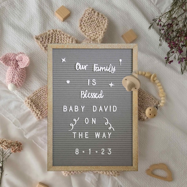 Flash Furniture 12x17 Weathered Wood Frame Letter Board-Gray Felt HGWA-FB1217-WEATH-GG - main